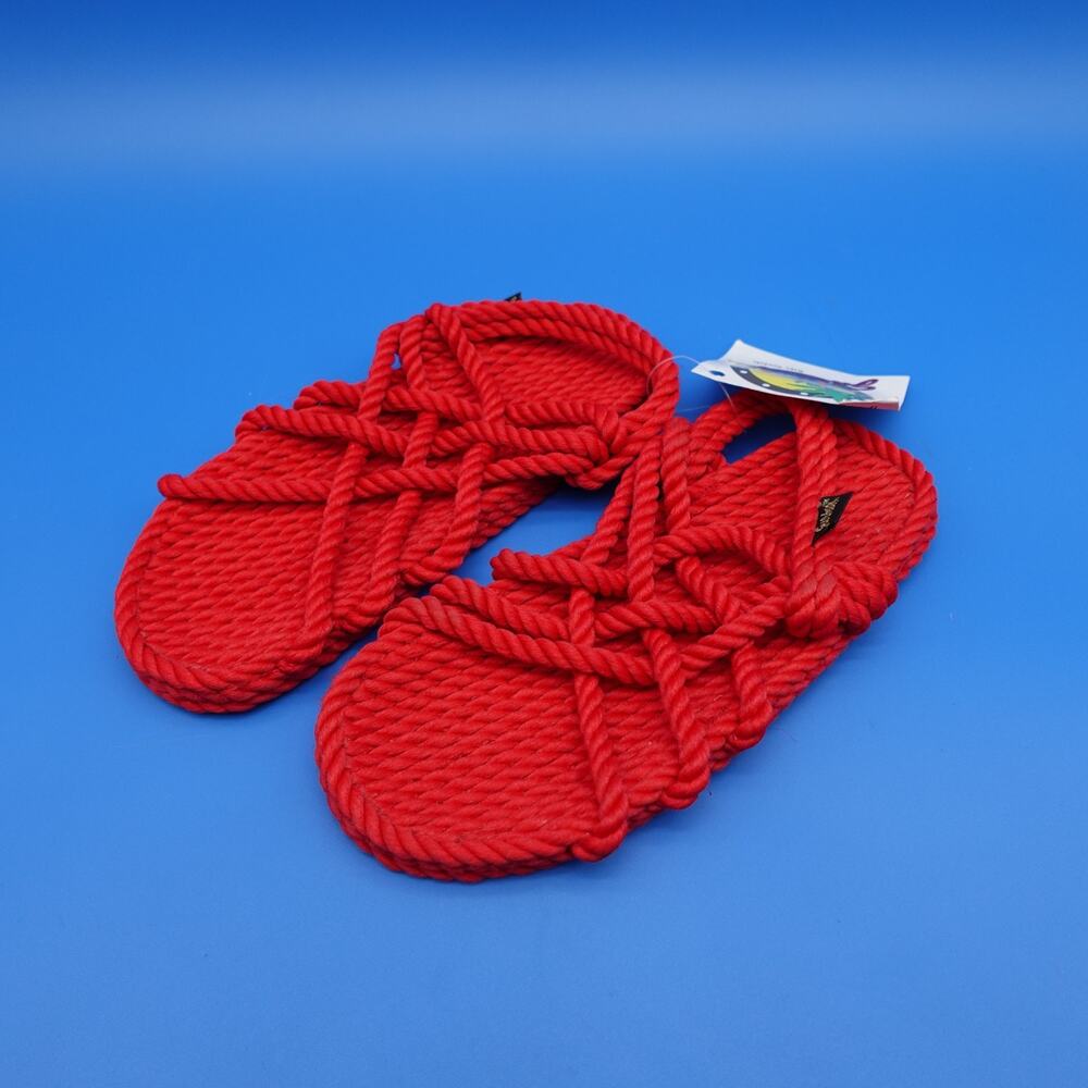 Rope Sandals Gurkee's Neptune Women's 5.5-6 Red 100% Poly NWT Beach Shoes